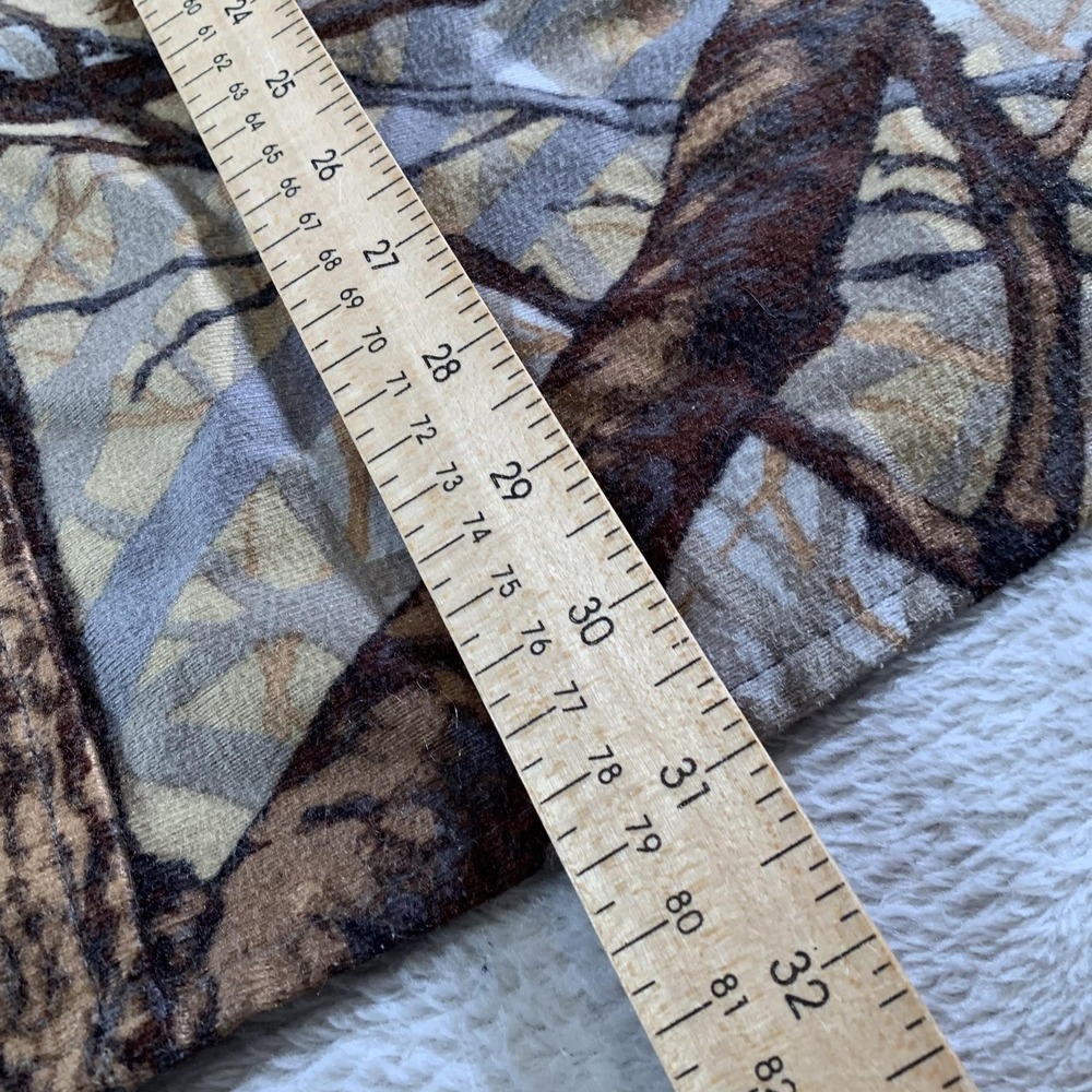 Vintage Cabelas Shirt Mens 3XL Brown Skyline Camo Long Sleeve Hunting 90s USA - Picture 9 of 11
